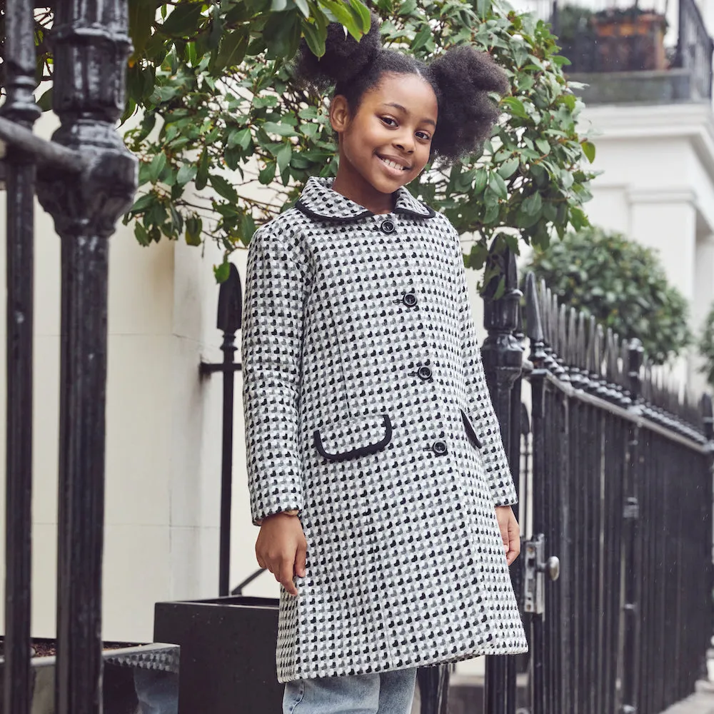Kensington Girls Coat - Carnaby Monochrome