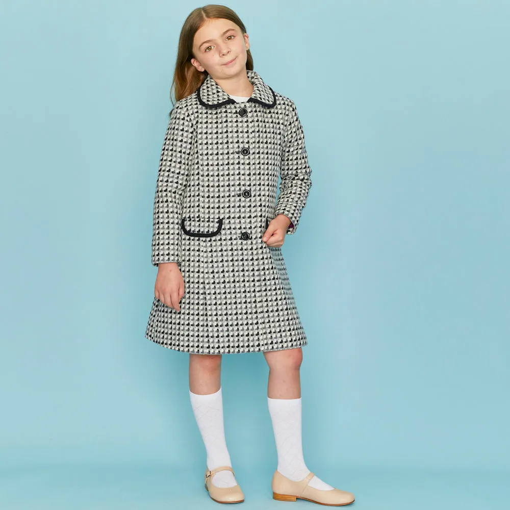 Kensington Girls Coat - Carnaby Monochrome
