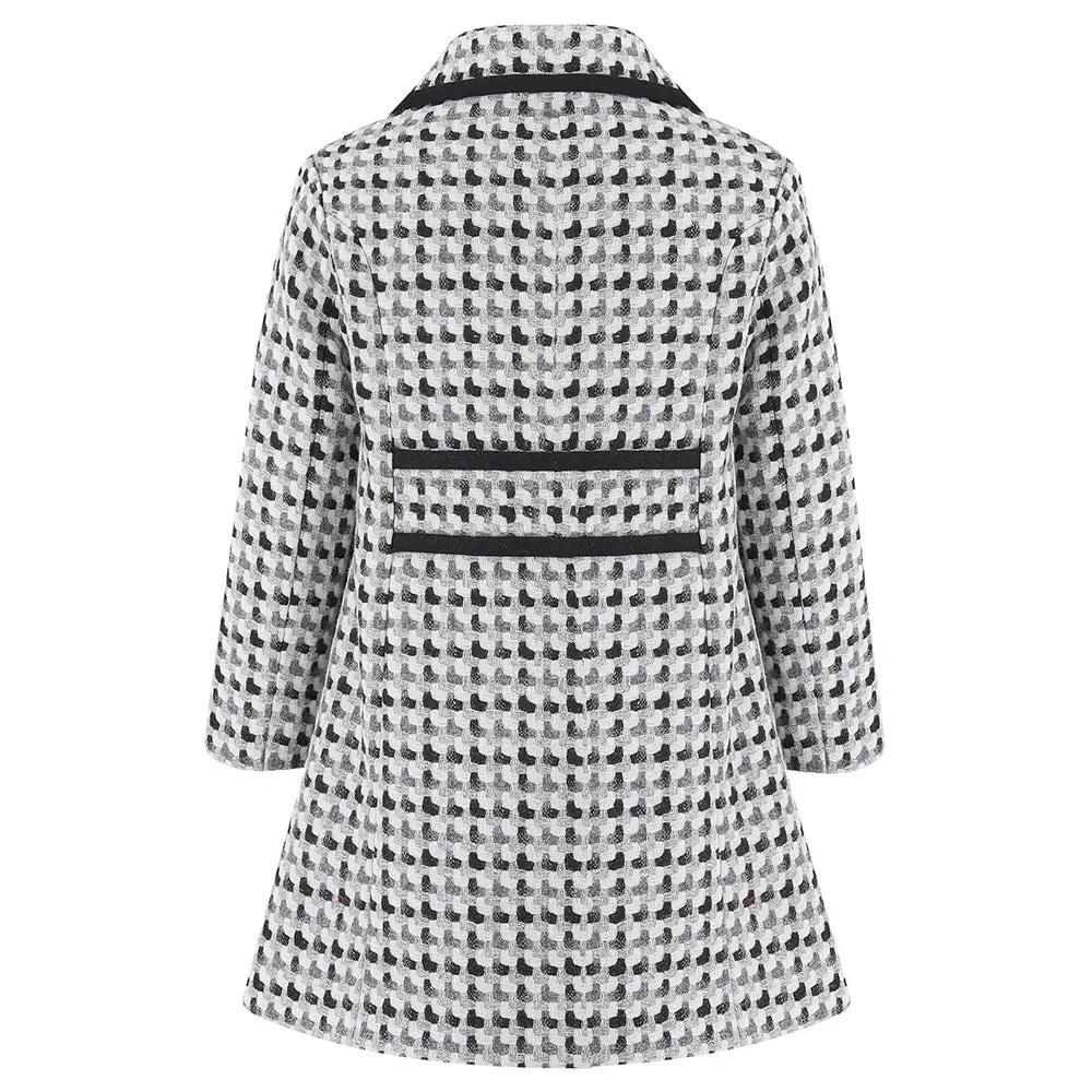 Kensington Girls Coat - Carnaby Monochrome
