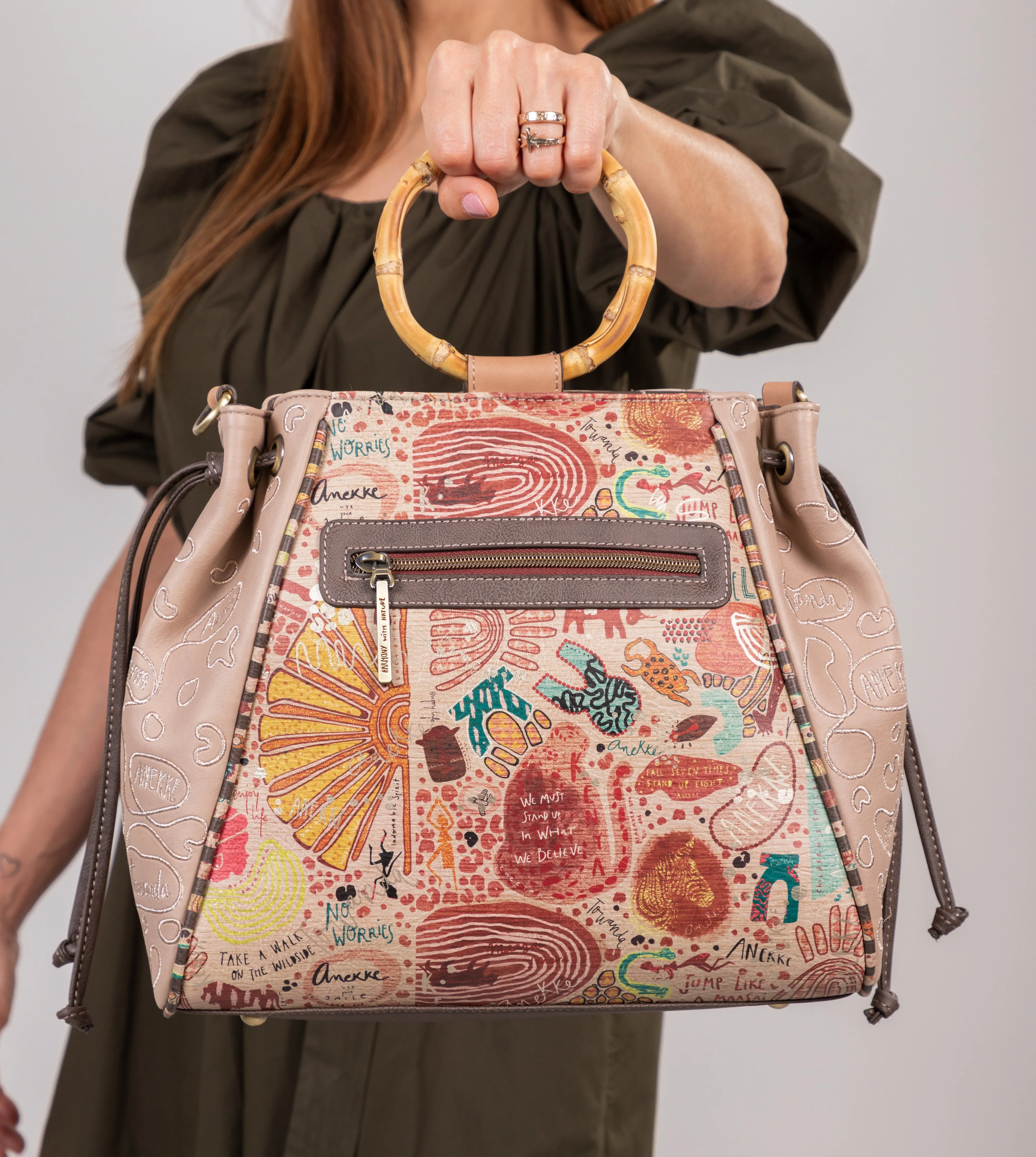 Kenya Bag with bamboo handles
