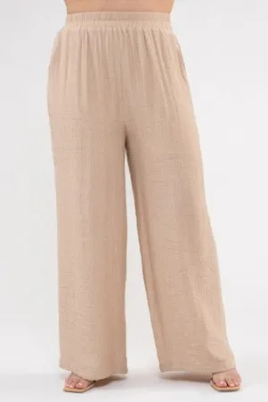 Khaki Crinkle Lightweight Pant