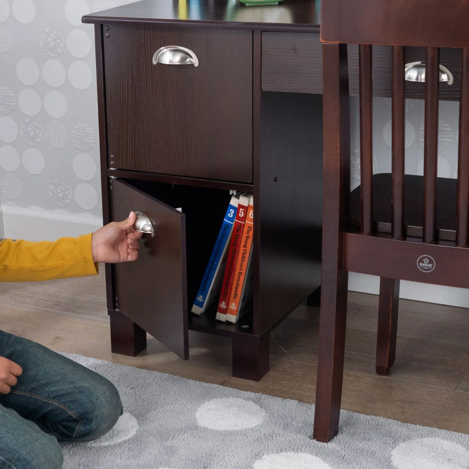 KidKraft Study Desk with Chair - Espresso
