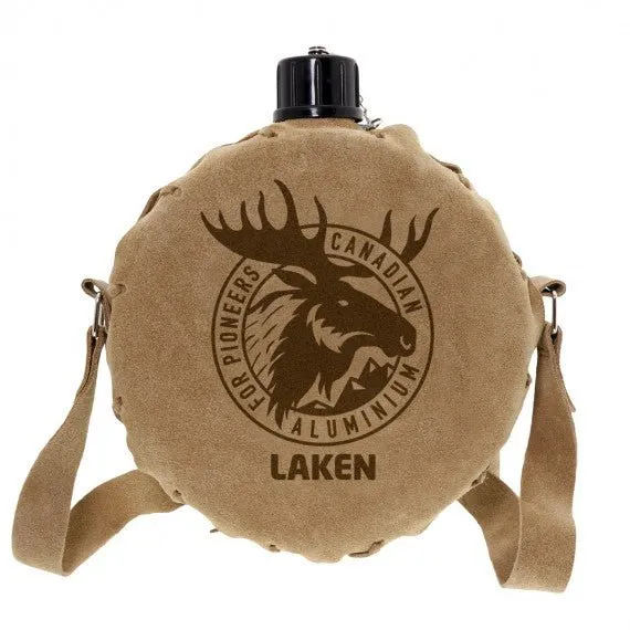 Laken Aluminium Canteen Bottle with Leather Cover - 1L