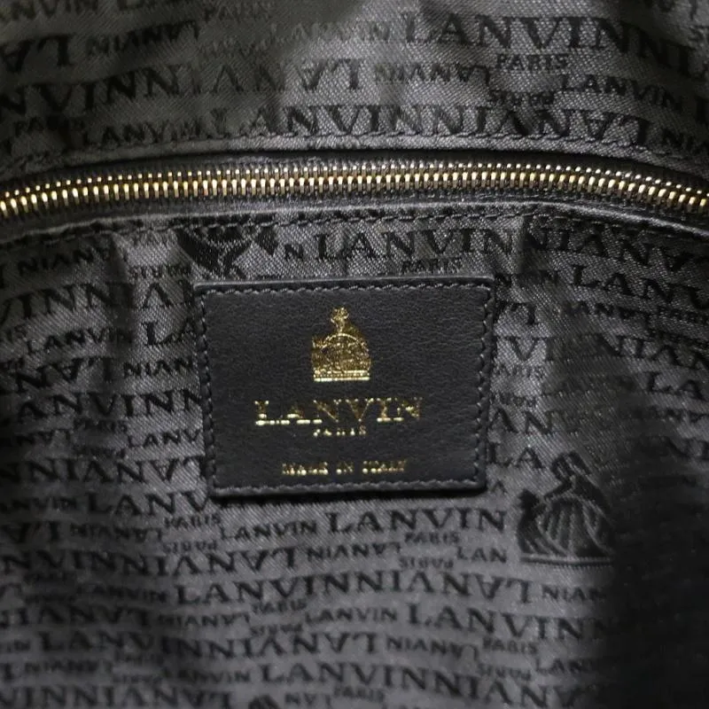 Lanvin Amalia Shoulder Bag Blue Snakeskin Chain Strap Medium Crossbody