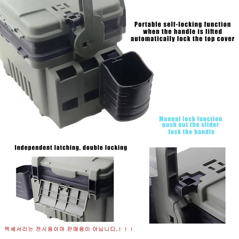 Large Fishing tackle Box Organizer Lure Live Fish Bucket Thickening Storage