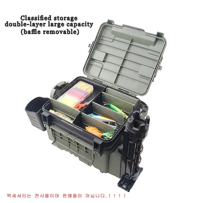 Large Fishing tackle Box Organizer Lure Live Fish Bucket Thickening Storage