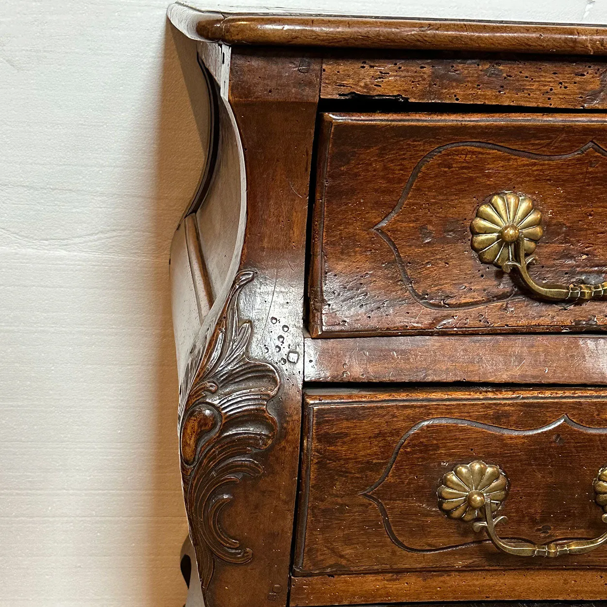 Large French Louis XV Walnut Commode Bordelaise