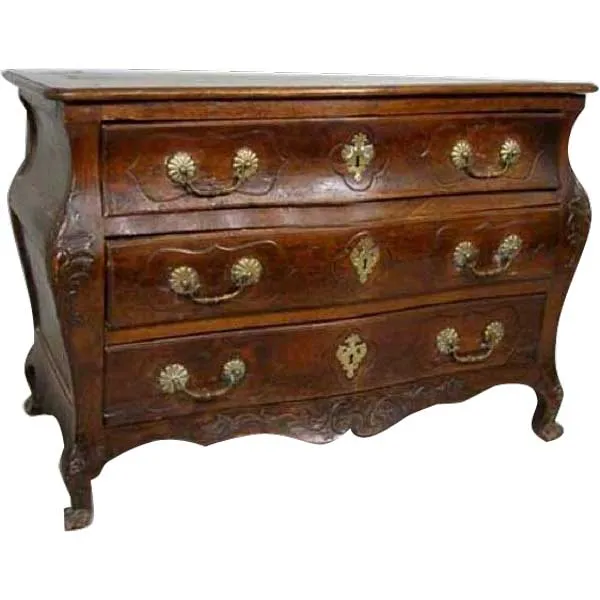 Large French Louis XV Walnut Commode Bordelaise