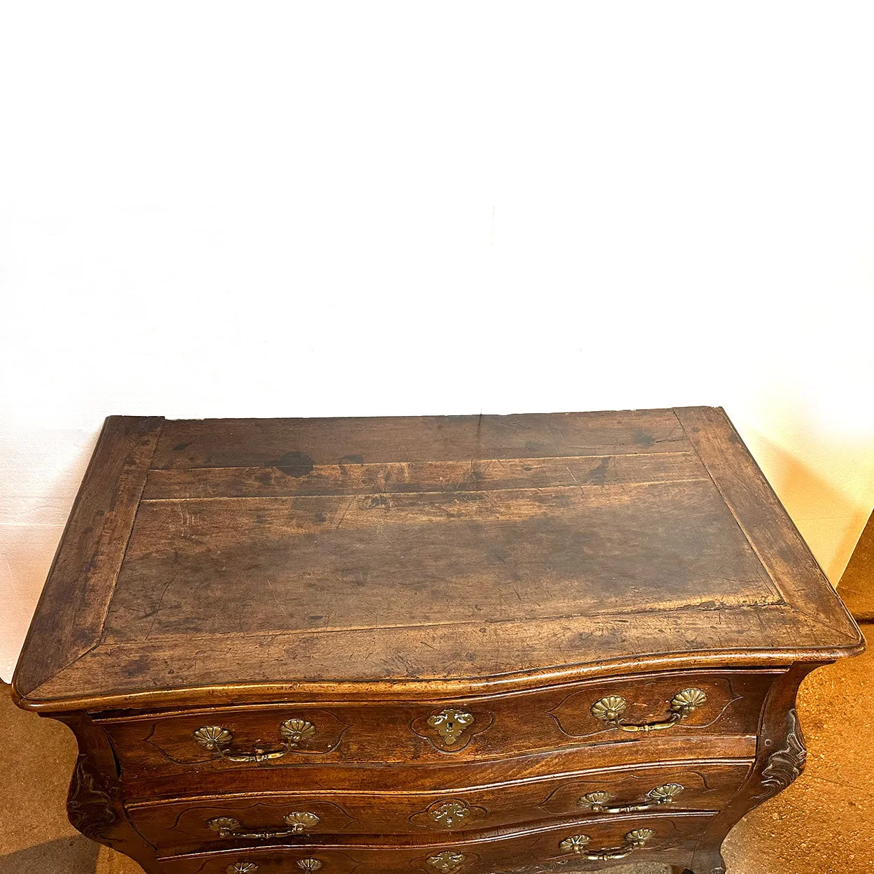 Large French Louis XV Walnut Commode Bordelaise