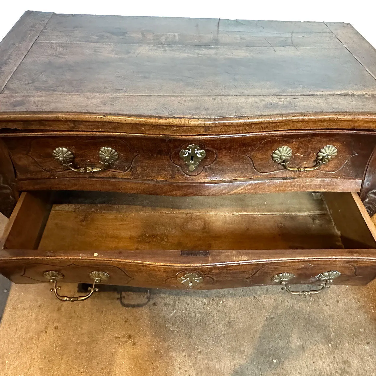 Large French Louis XV Walnut Commode Bordelaise