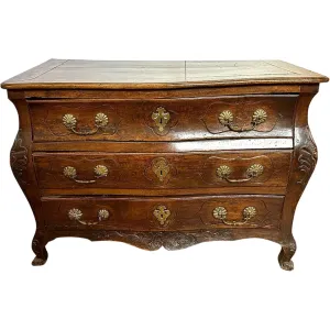 Large French Louis XV Walnut Commode Bordelaise
