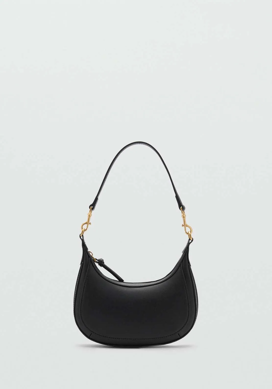 Leather-effect crossbody bag - Black
