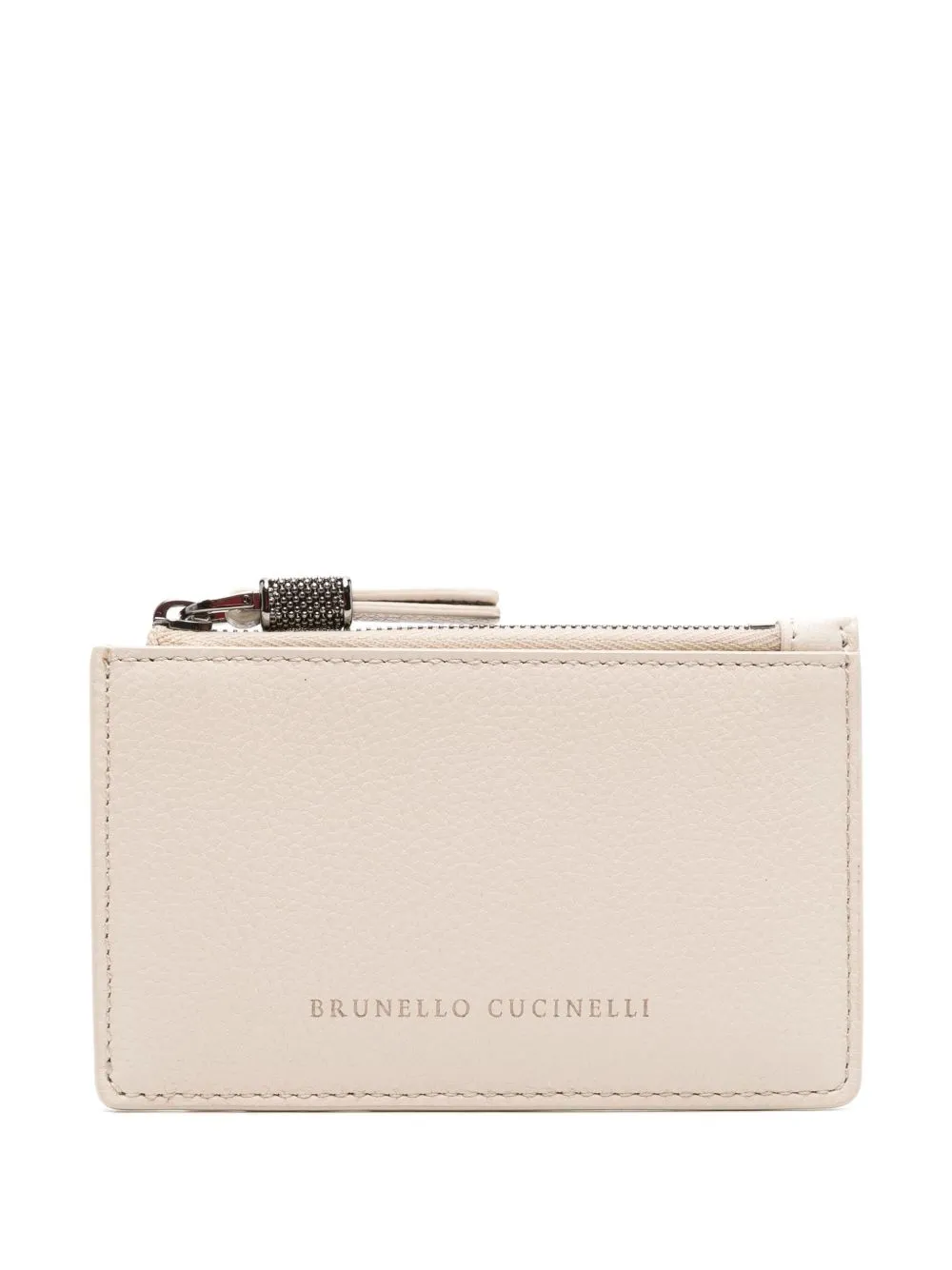 Leather zipped pouch