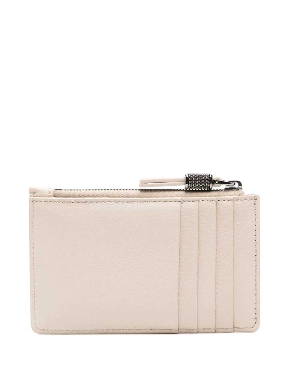 Leather zipped pouch