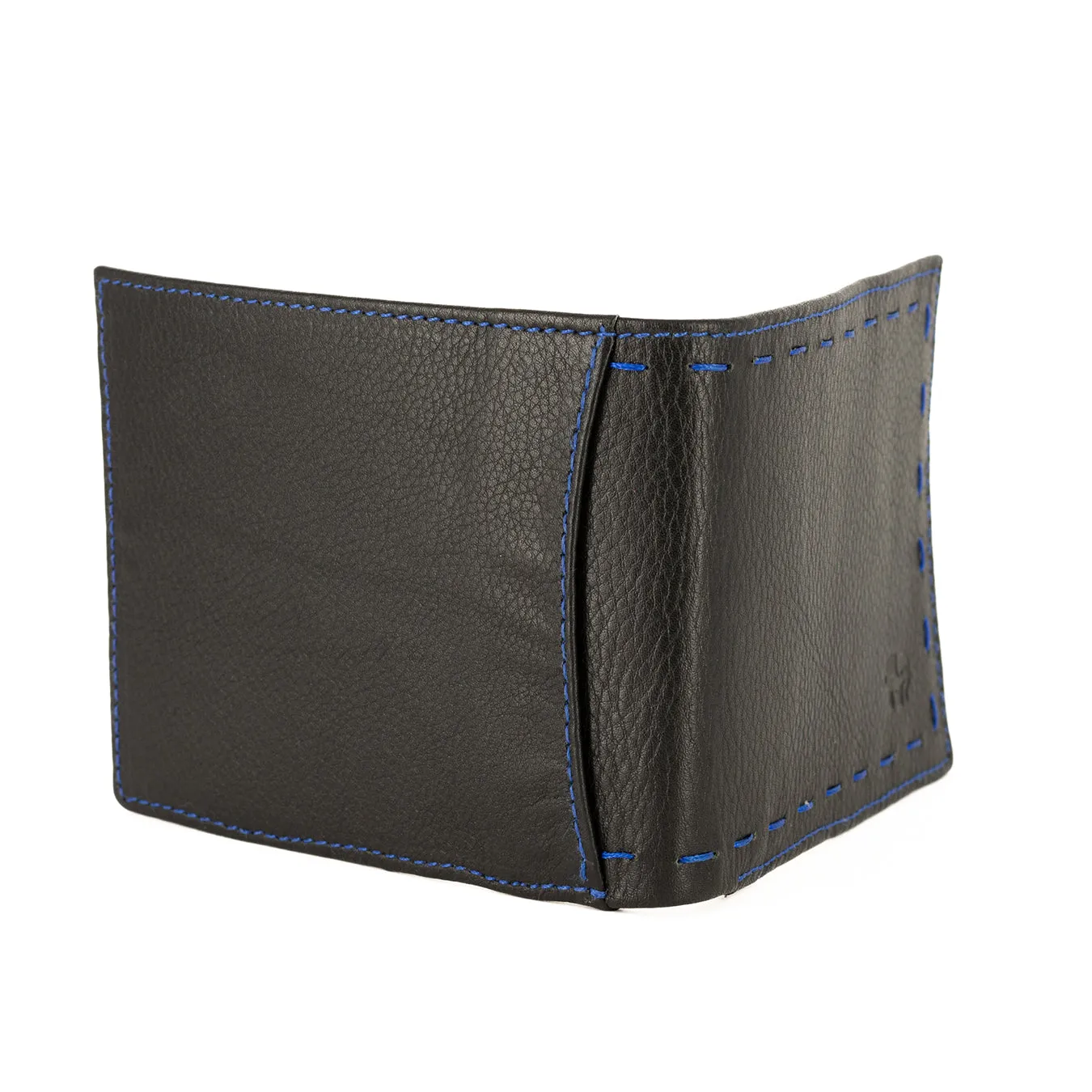 Leefa : Mens Leather Wallet in Black Delta