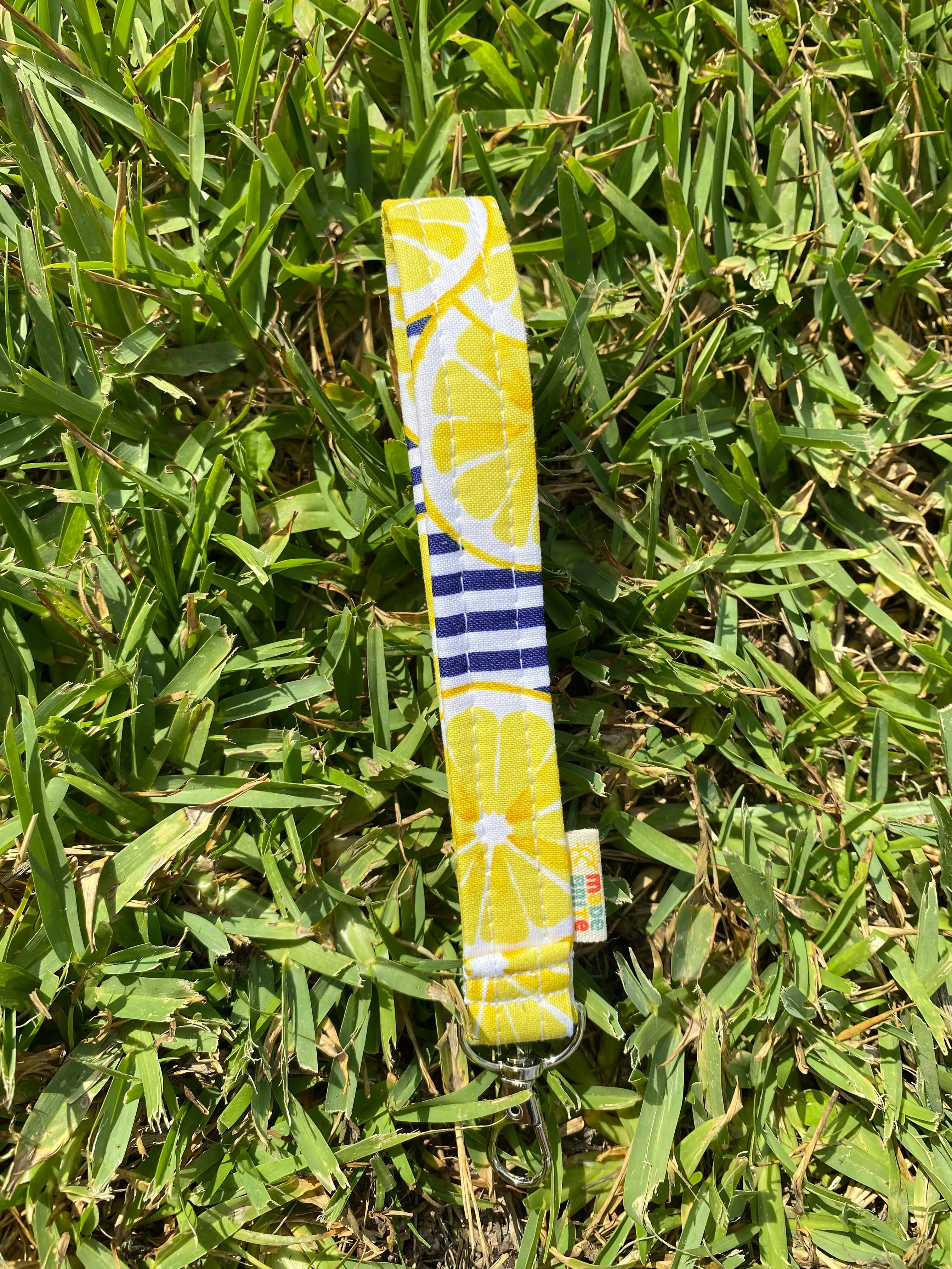 Lemon Fruit Fun wristlet key chain Gift