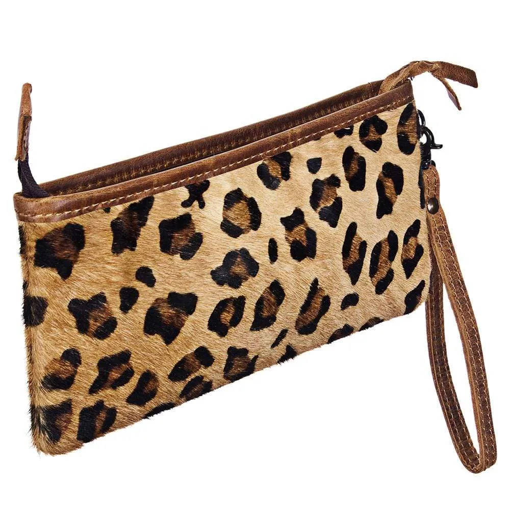 Leopard Hair On Wristlet