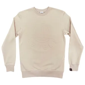 LEVELS EMBOSSED CREWNECK | NUDE