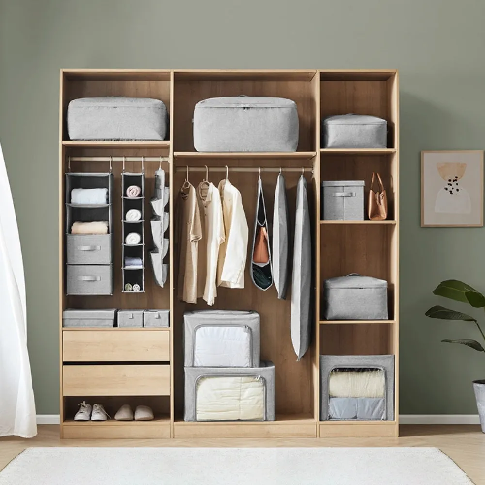 Lifease Foldable Fabric Storage Box - Beige, 55L