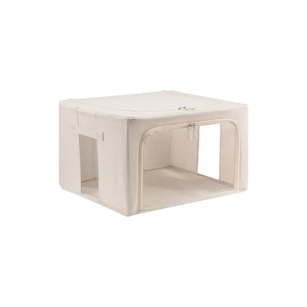 Lifease Foldable Fabric Storage Box - Beige, 55L