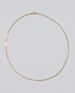 Lightweight Beveled Oval Chain Necklace