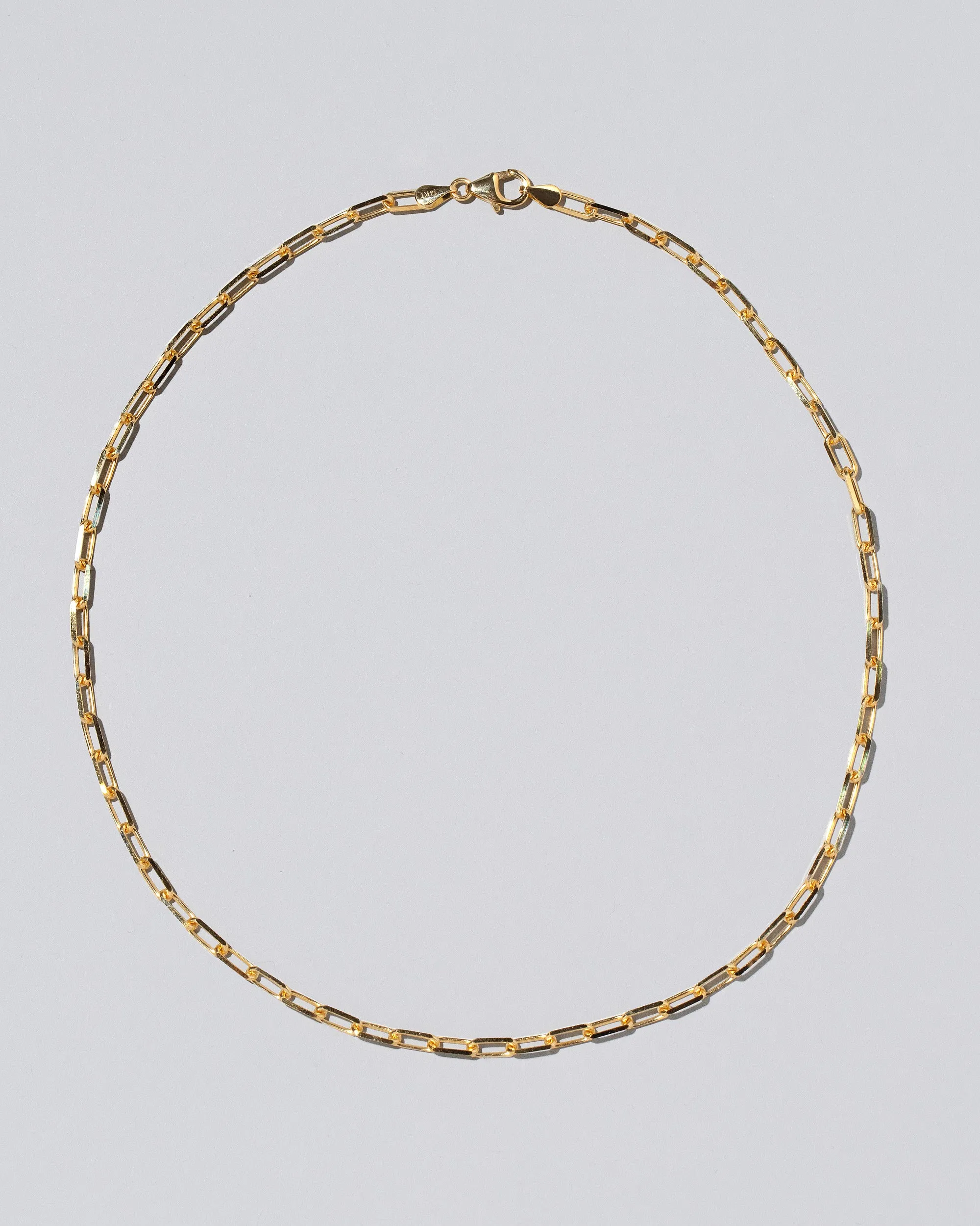 Lightweight Beveled Oval Chain Necklace