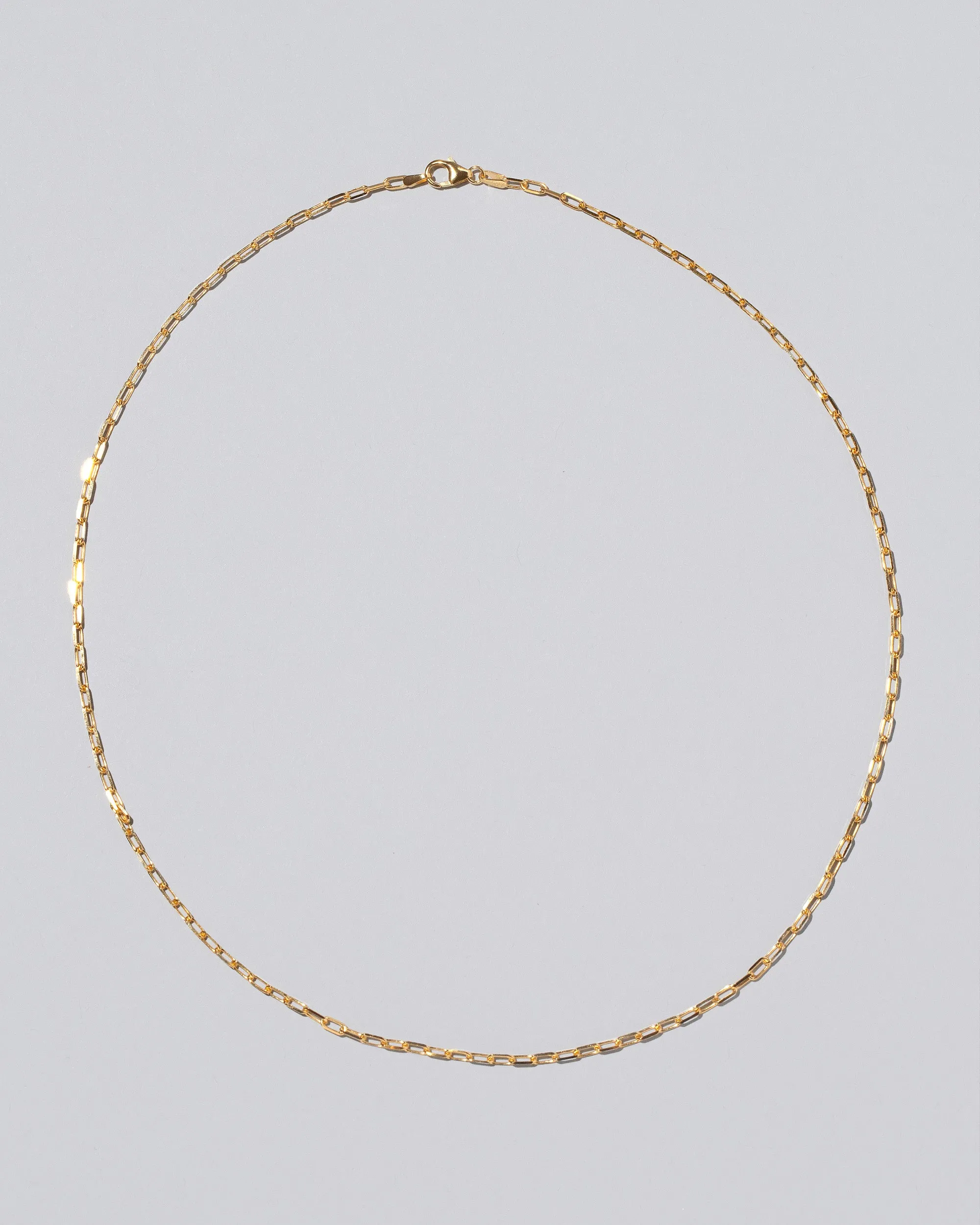 Lightweight Beveled Oval Chain Necklace