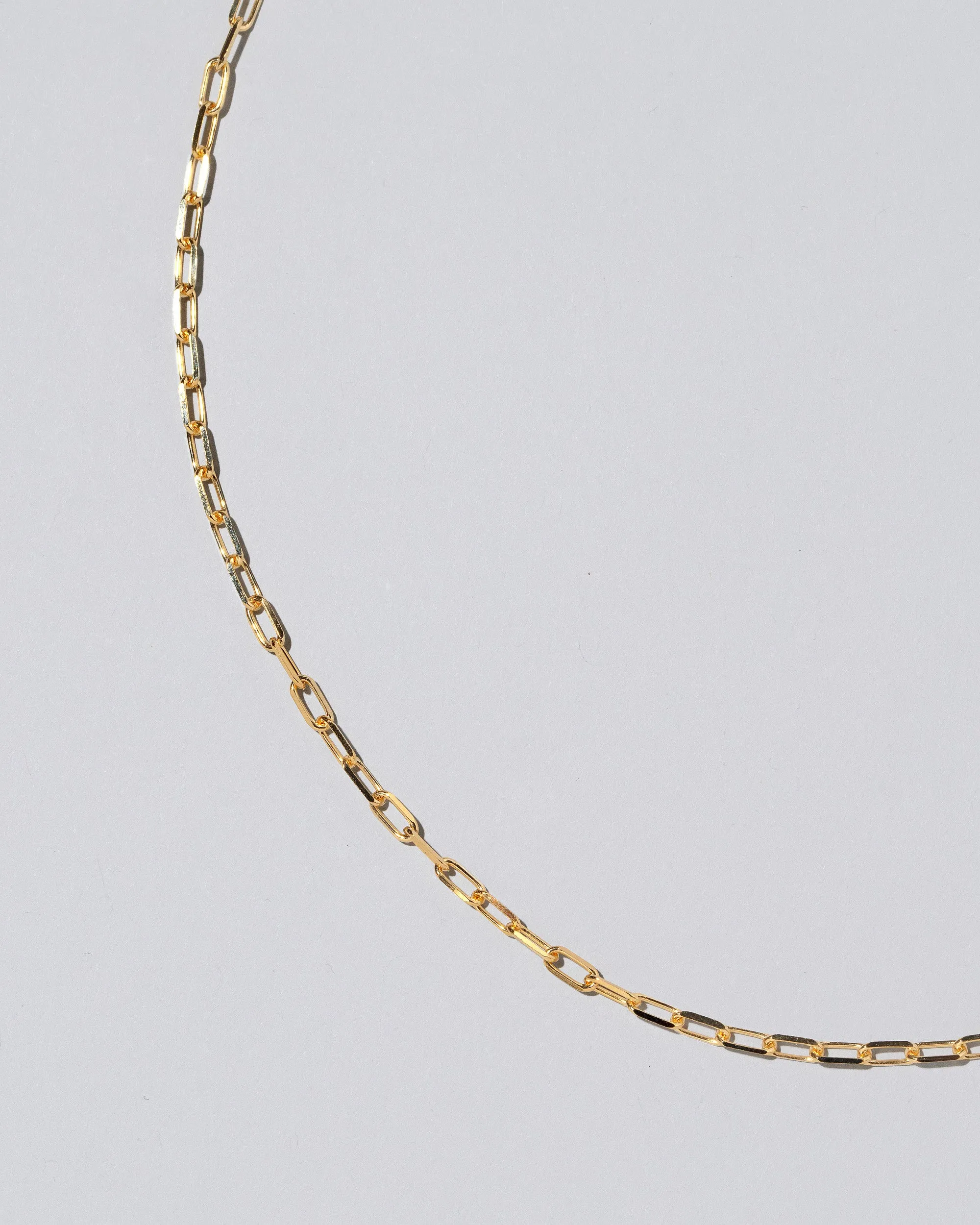 Lightweight Beveled Oval Chain Necklace