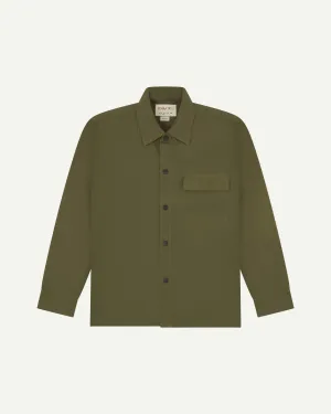 Lightweight Buttoned Overshirt - Olive