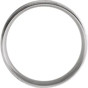 Lightweight Grooved Milgrain Band 51291 - 8 mm