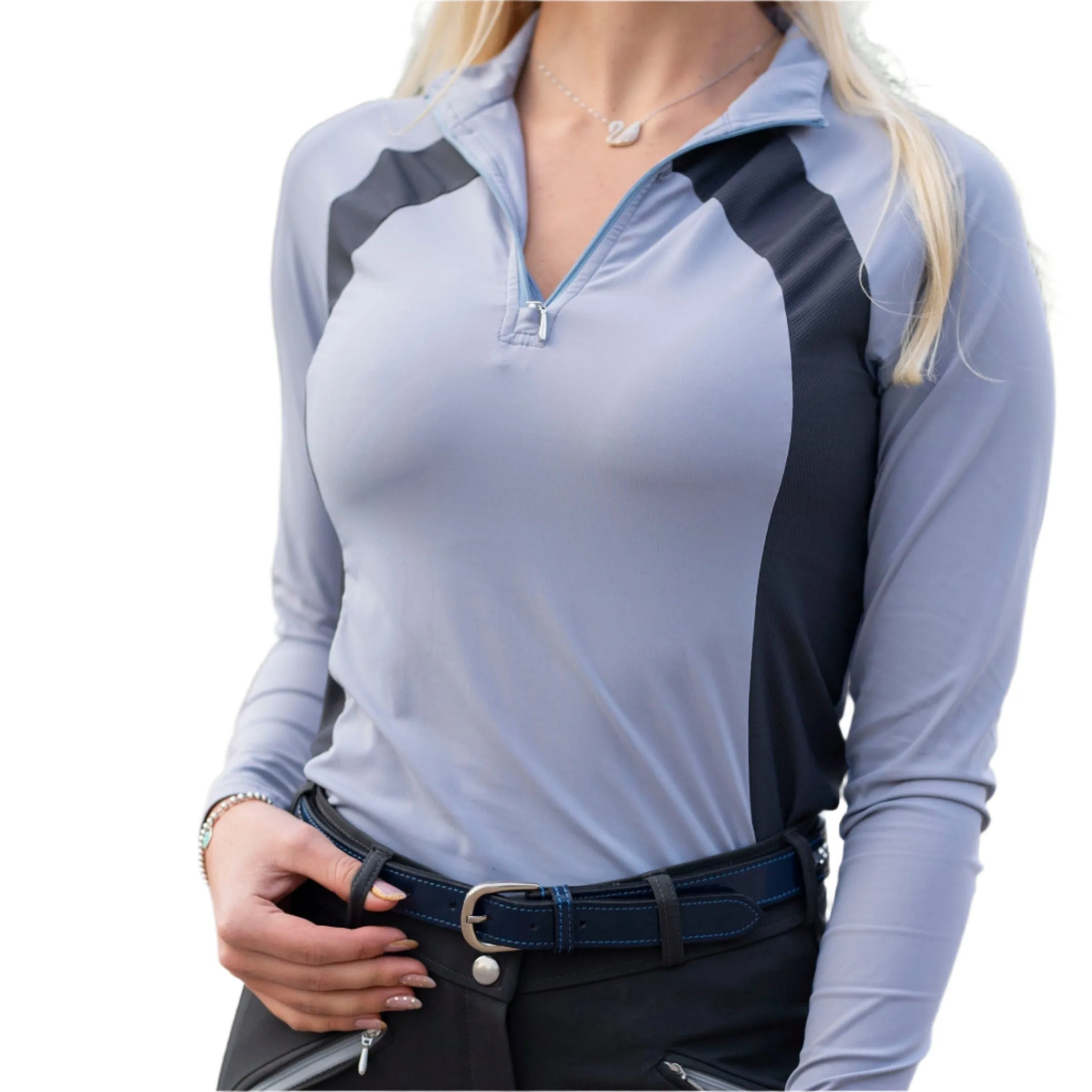 Lightweight "Magic" Sun Shirt - Steel Blue and Grey