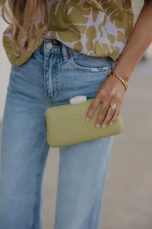 Lime Fabric Wristlet