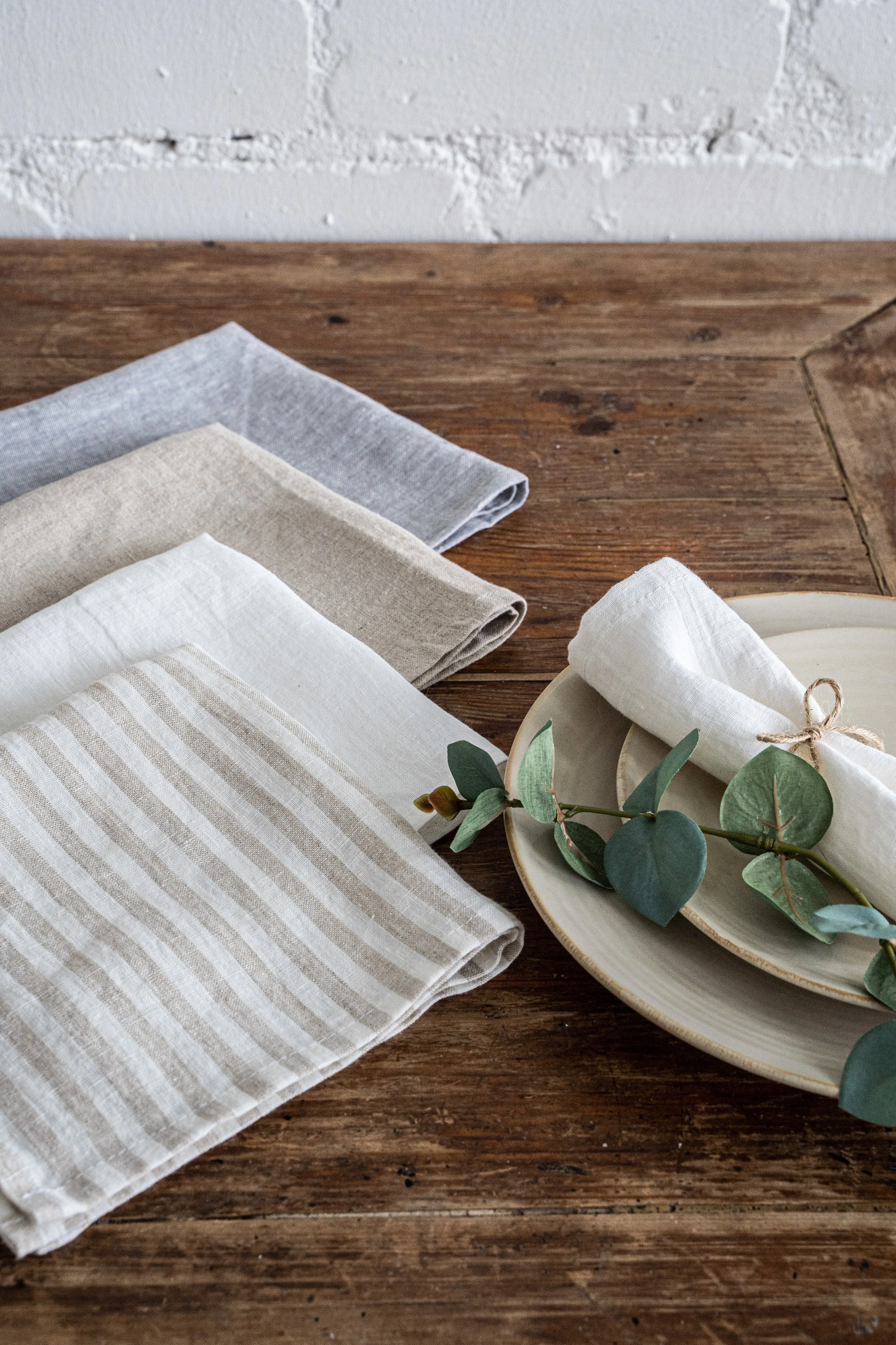 Linen placemats in Striped Natural