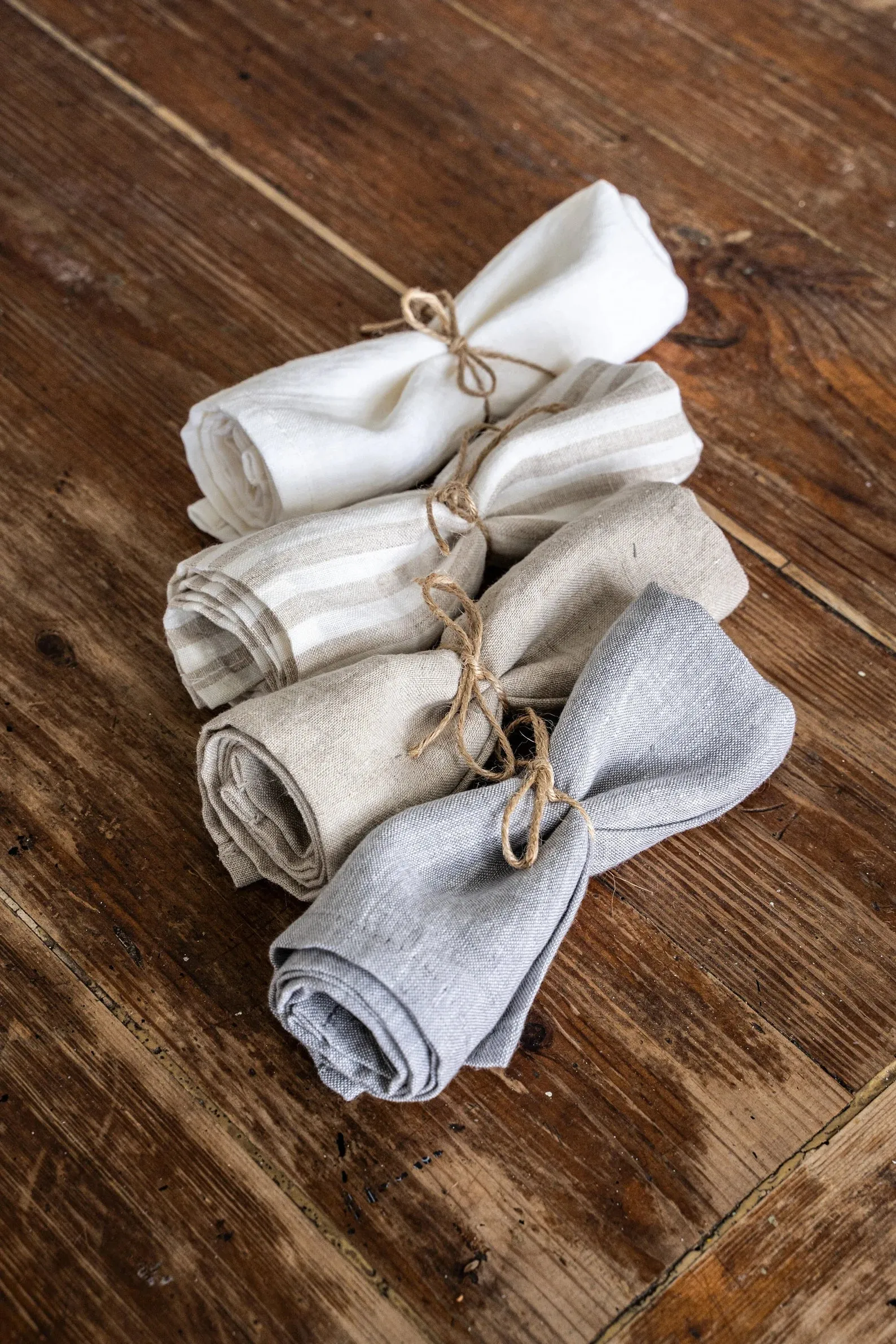 Linen placemats in Striped Natural