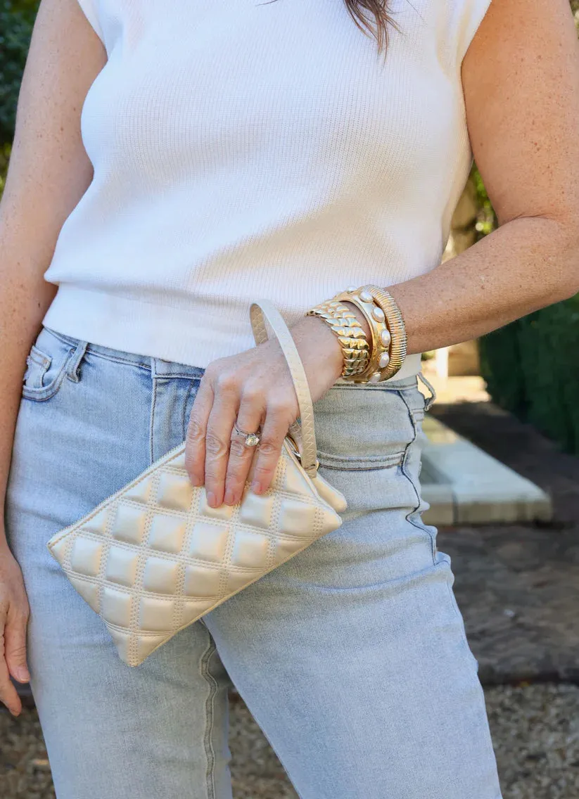 LIZ CUSTOM CROSSBODY BAG-PEARL QUILTED DQ