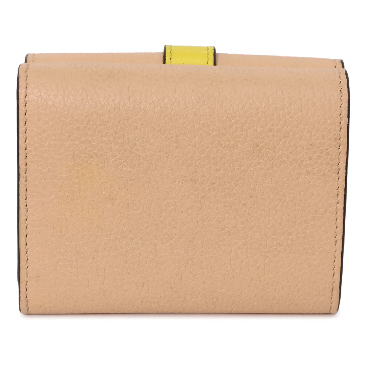 Loewe Nude-Citronelle Soft Grained Calfskin Trifold Wallet