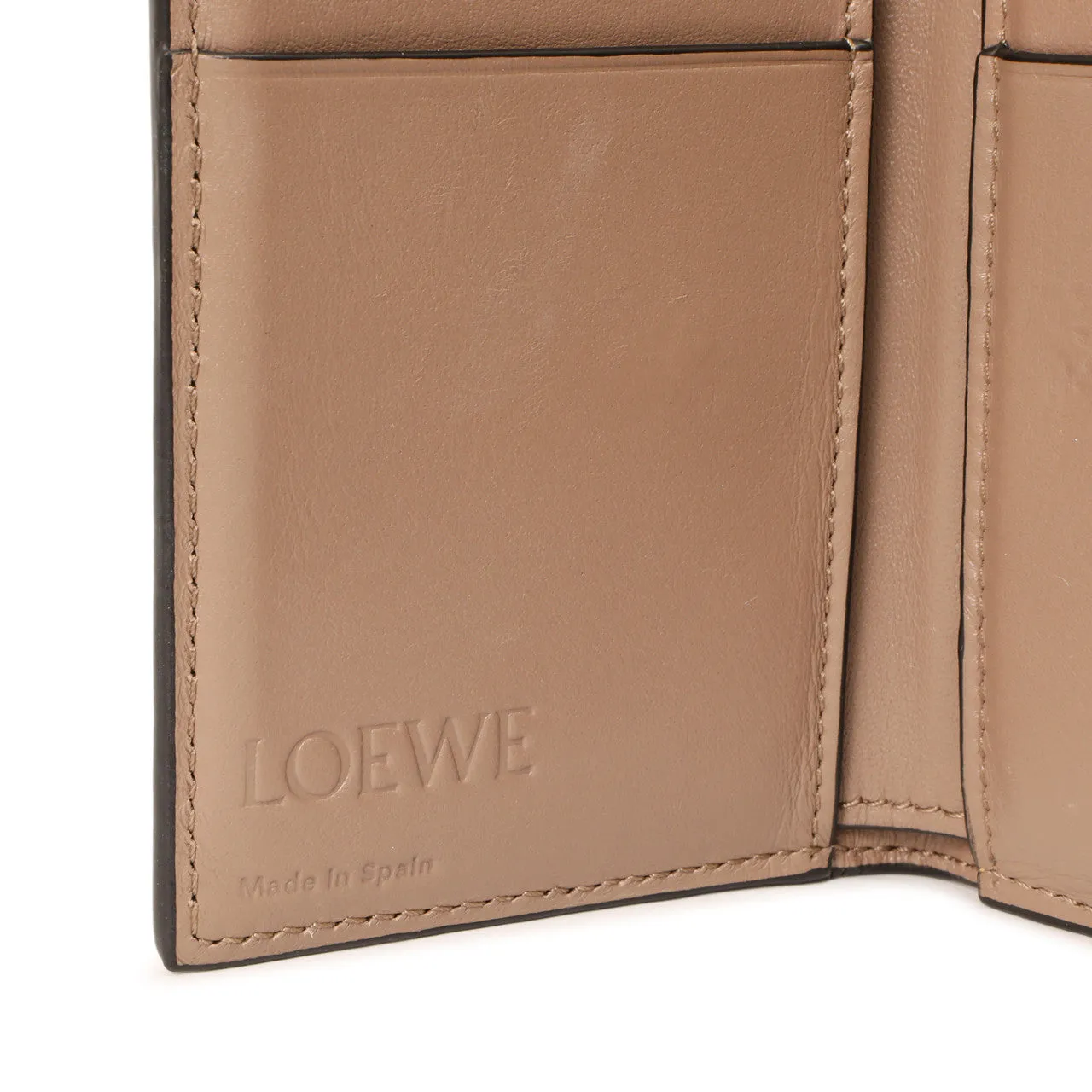 Loewe Nude-Citronelle Soft Grained Calfskin Trifold Wallet