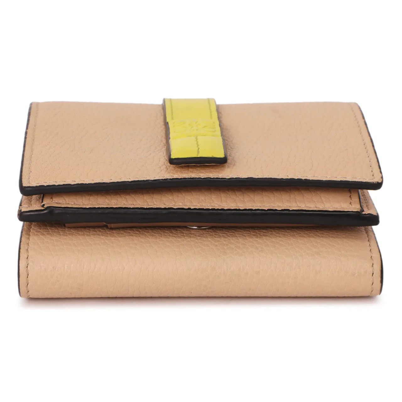 Loewe Nude-Citronelle Soft Grained Calfskin Trifold Wallet