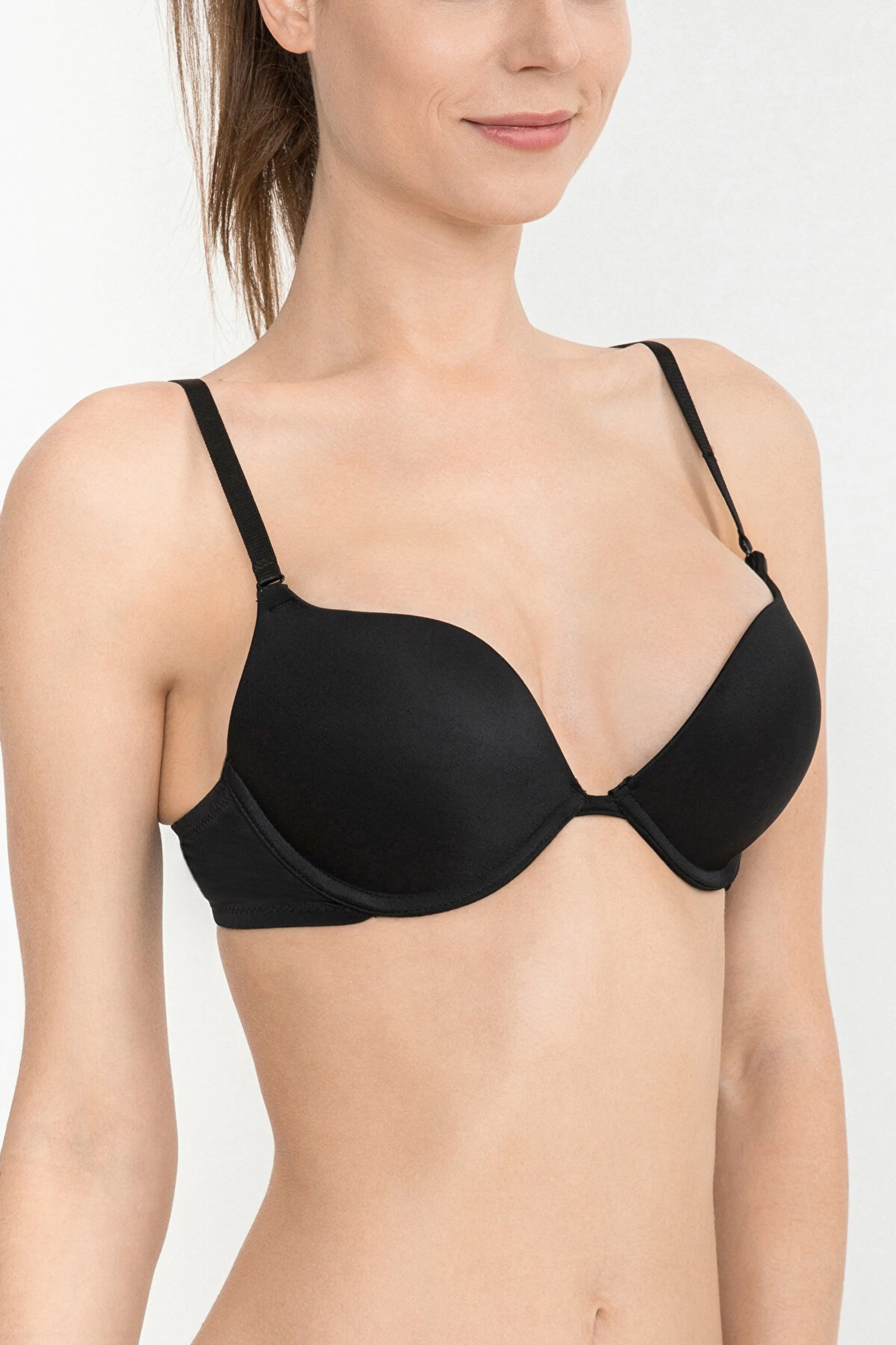 Lol Up Push Up Underwire Black Bra