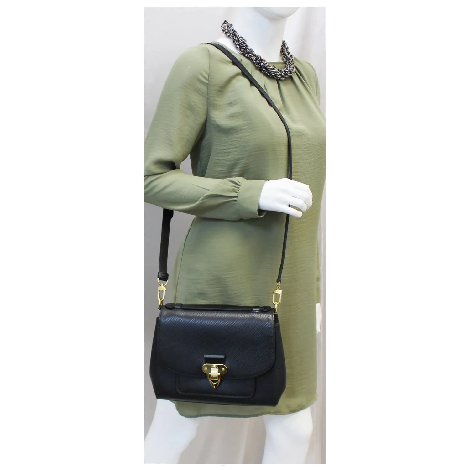LOUIS VUITTON Boccador Epi Leather Black Shoulder Crossbody Bag