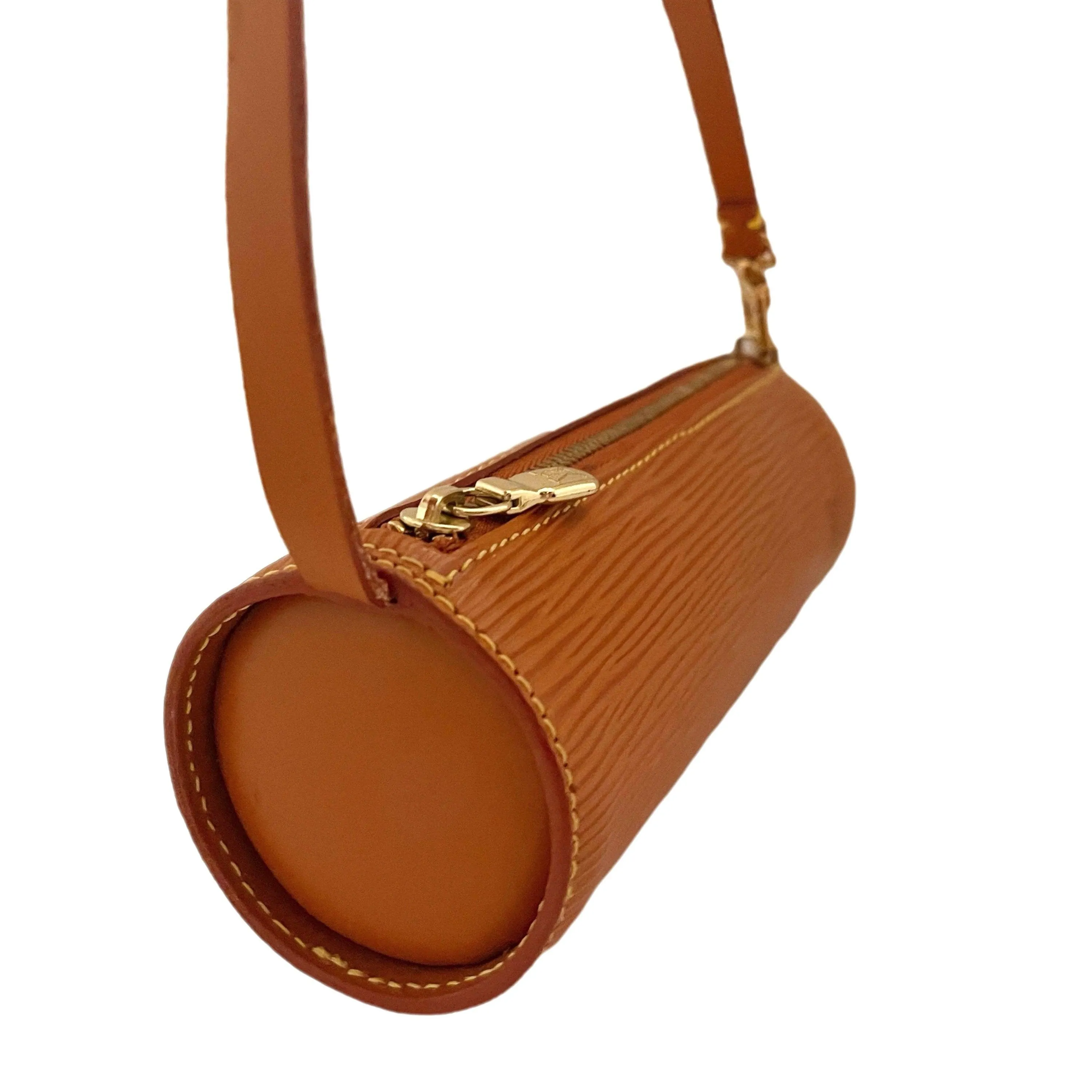 Louis Vuitton Camel Epi Micro Cylinder Bag