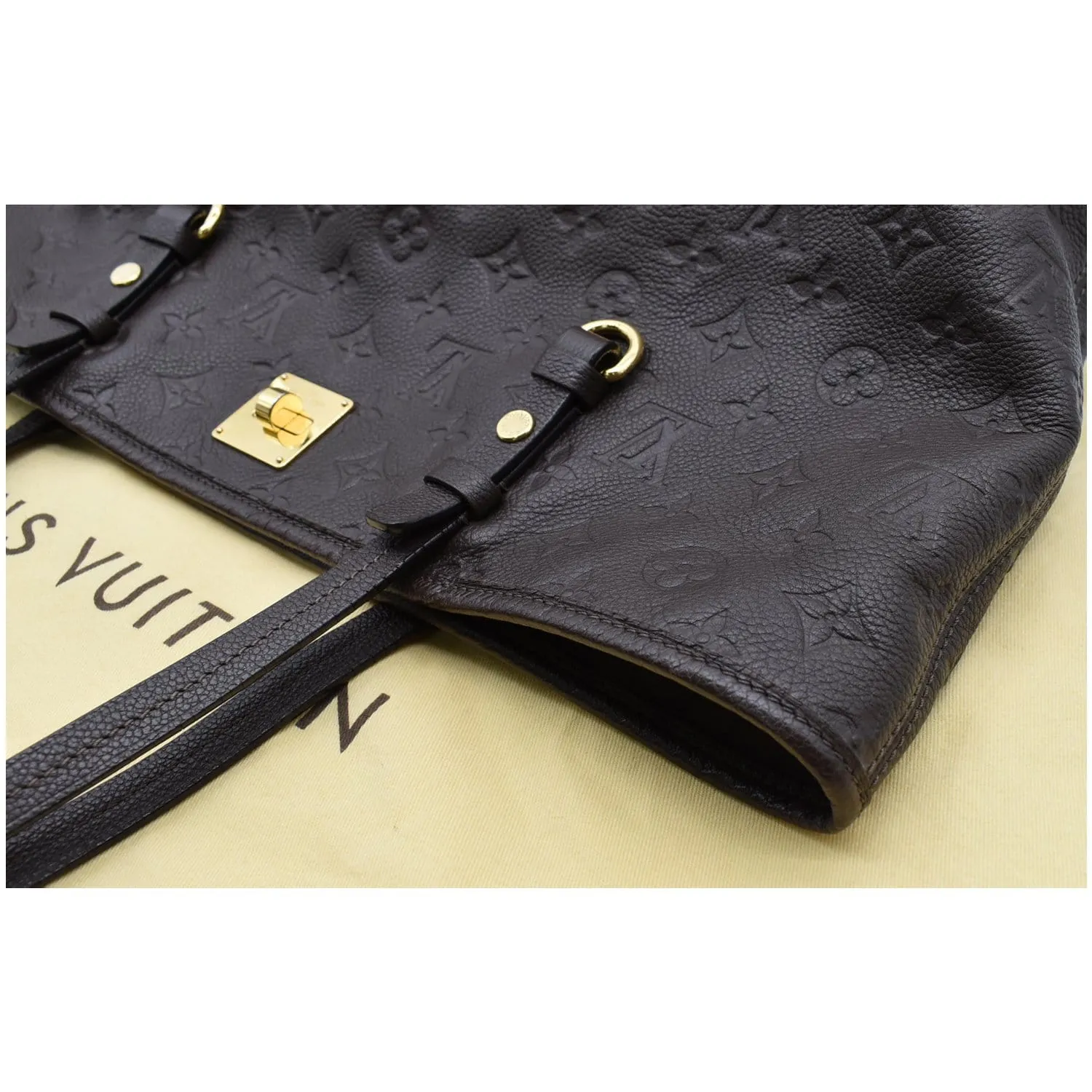 LOUIS VUITTON Citadine Monogram Empreinte Leather Shoulder Bag Plum