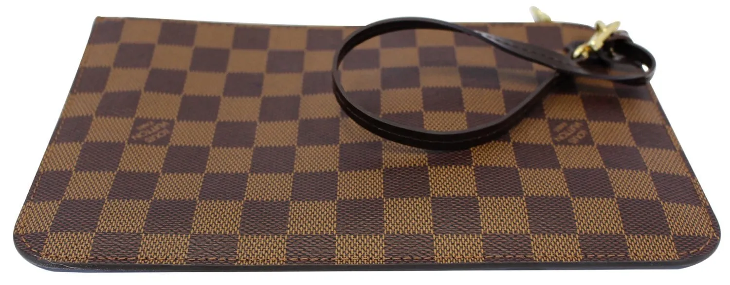 LOUIS VUITTON Damier Ebene Pochette Wristlet Pouch Neverfull MM