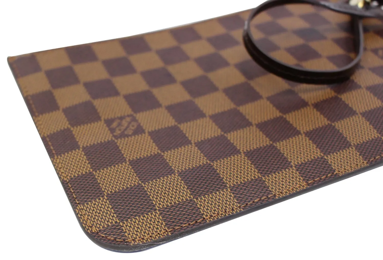 LOUIS VUITTON Damier Ebene Pochette Wristlet Pouch Neverfull MM