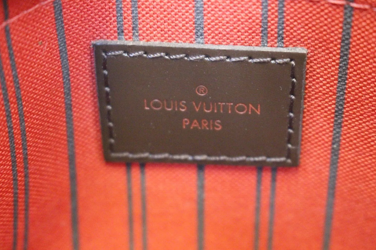 LOUIS VUITTON Damier Ebene Pochette Wristlet Pouch Neverfull MM