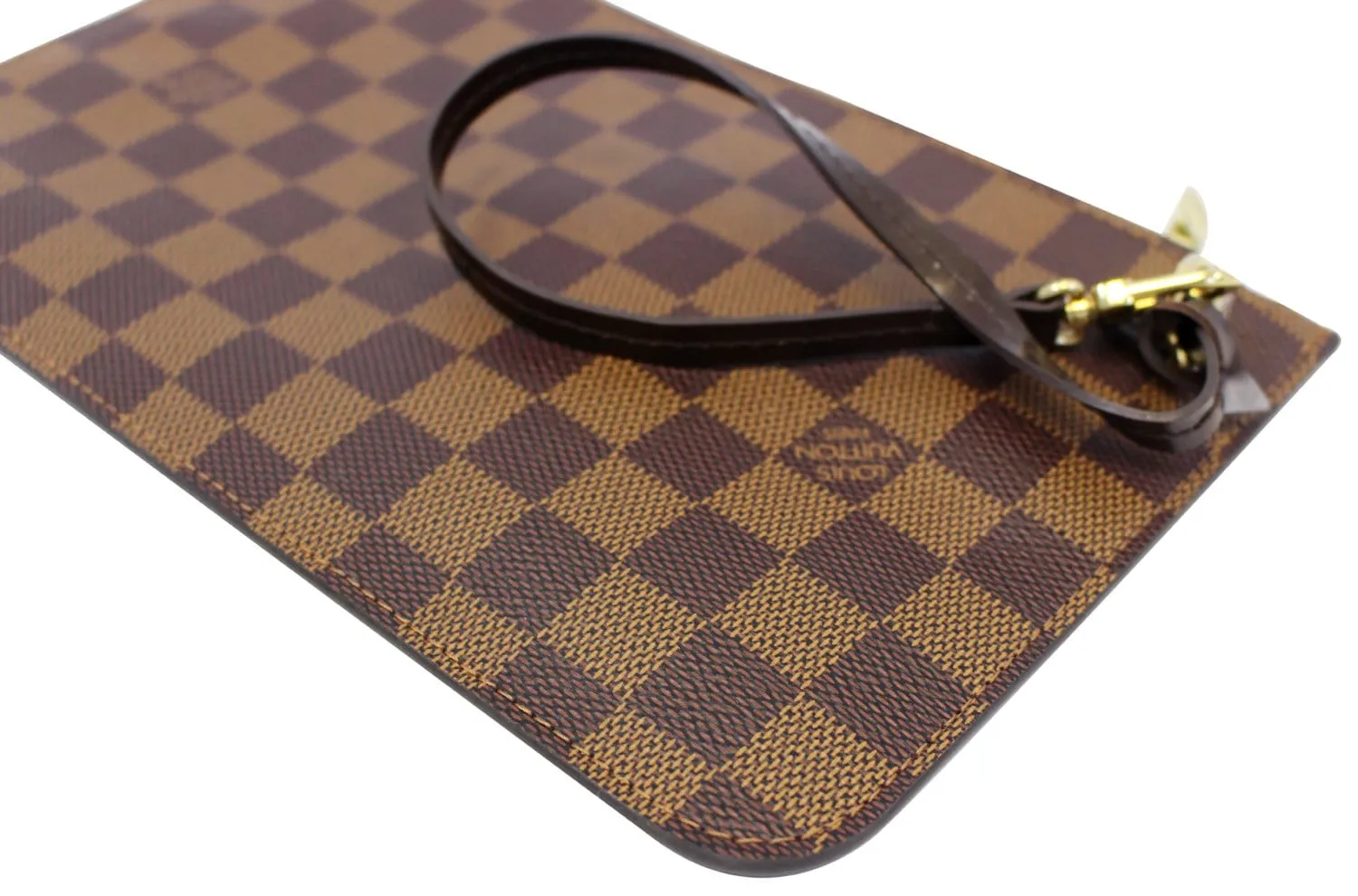 LOUIS VUITTON Damier Ebene Pochette Wristlet Pouch Neverfull MM