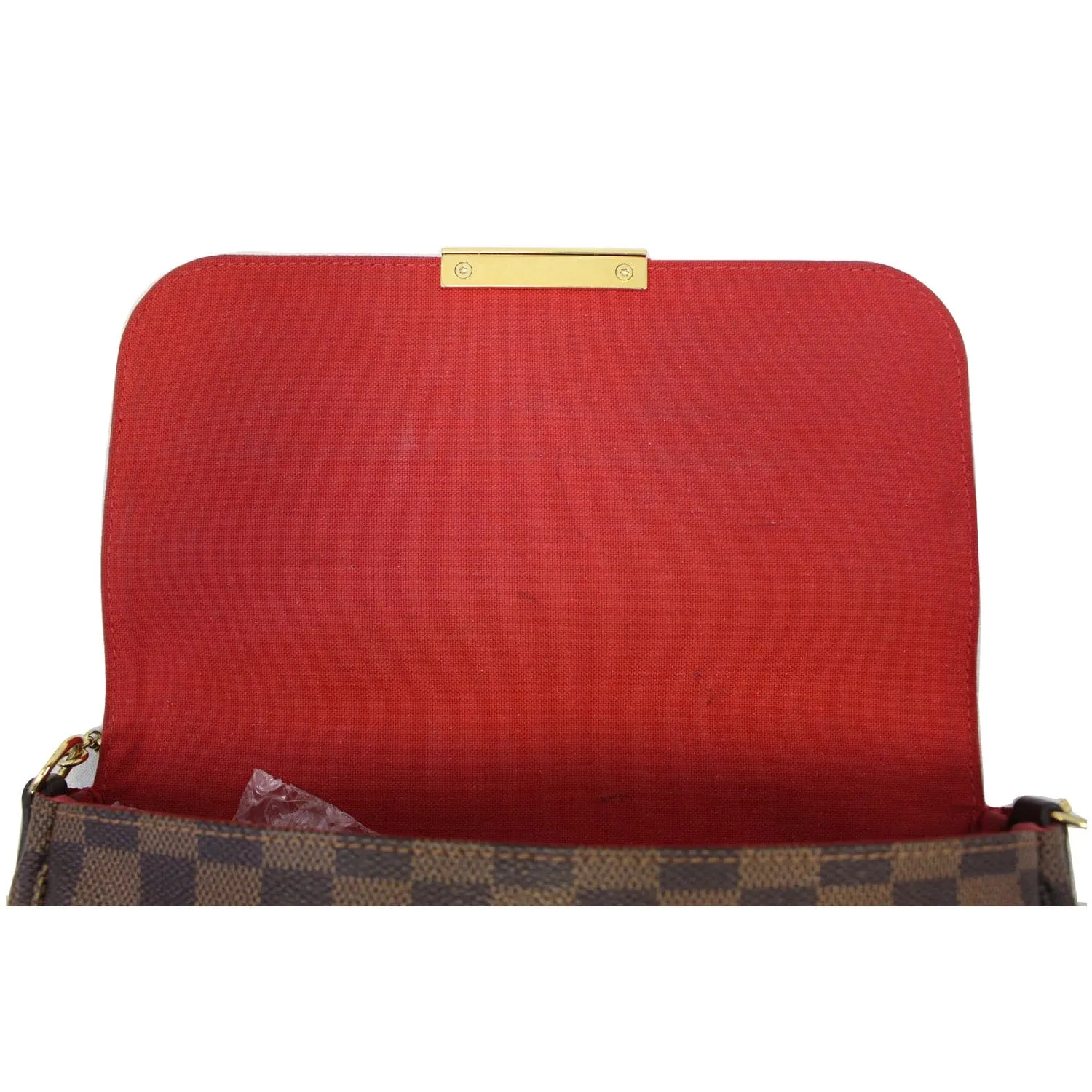 LOUIS VUITTON Favorite MM Damier Ebene Crossbody Bag Brown