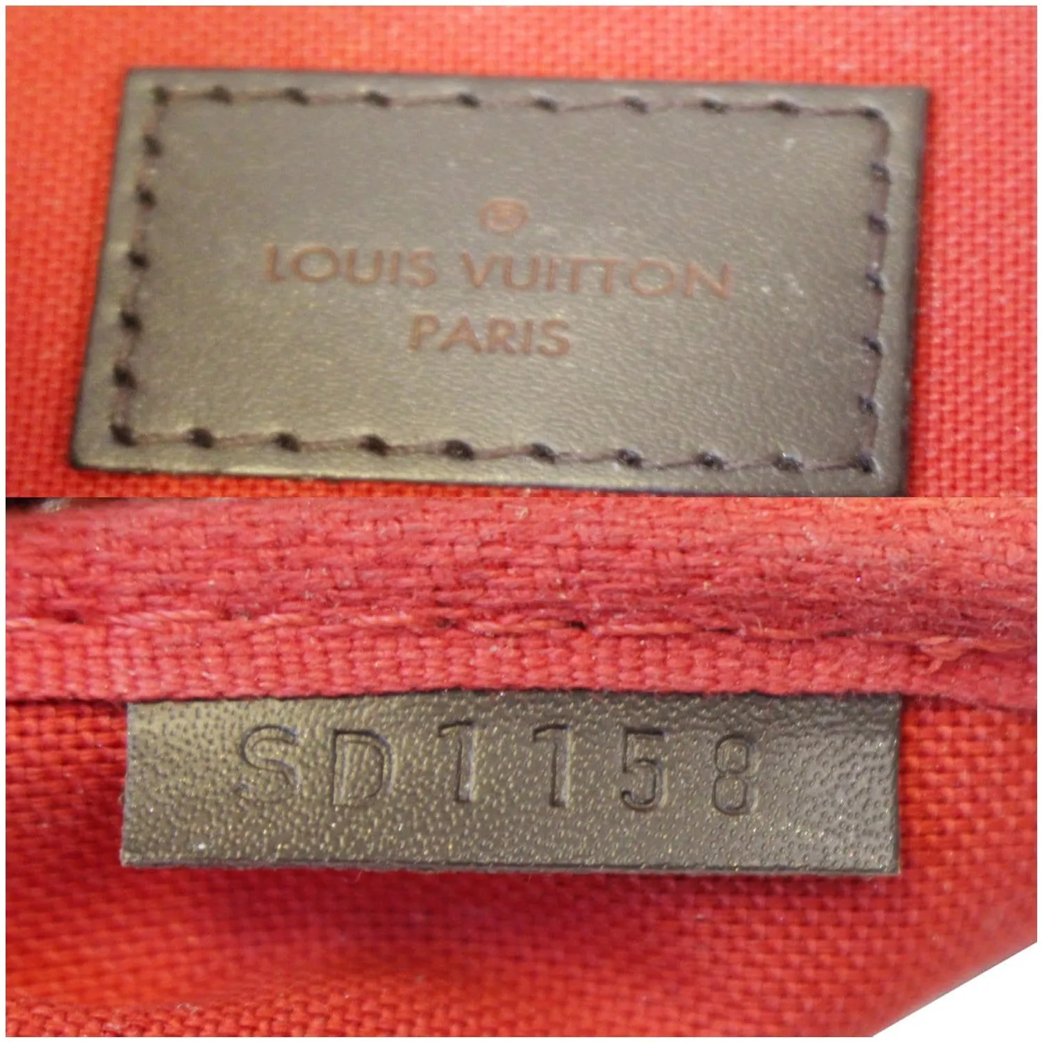 LOUIS VUITTON Favorite MM Damier Ebene Crossbody Bag Brown