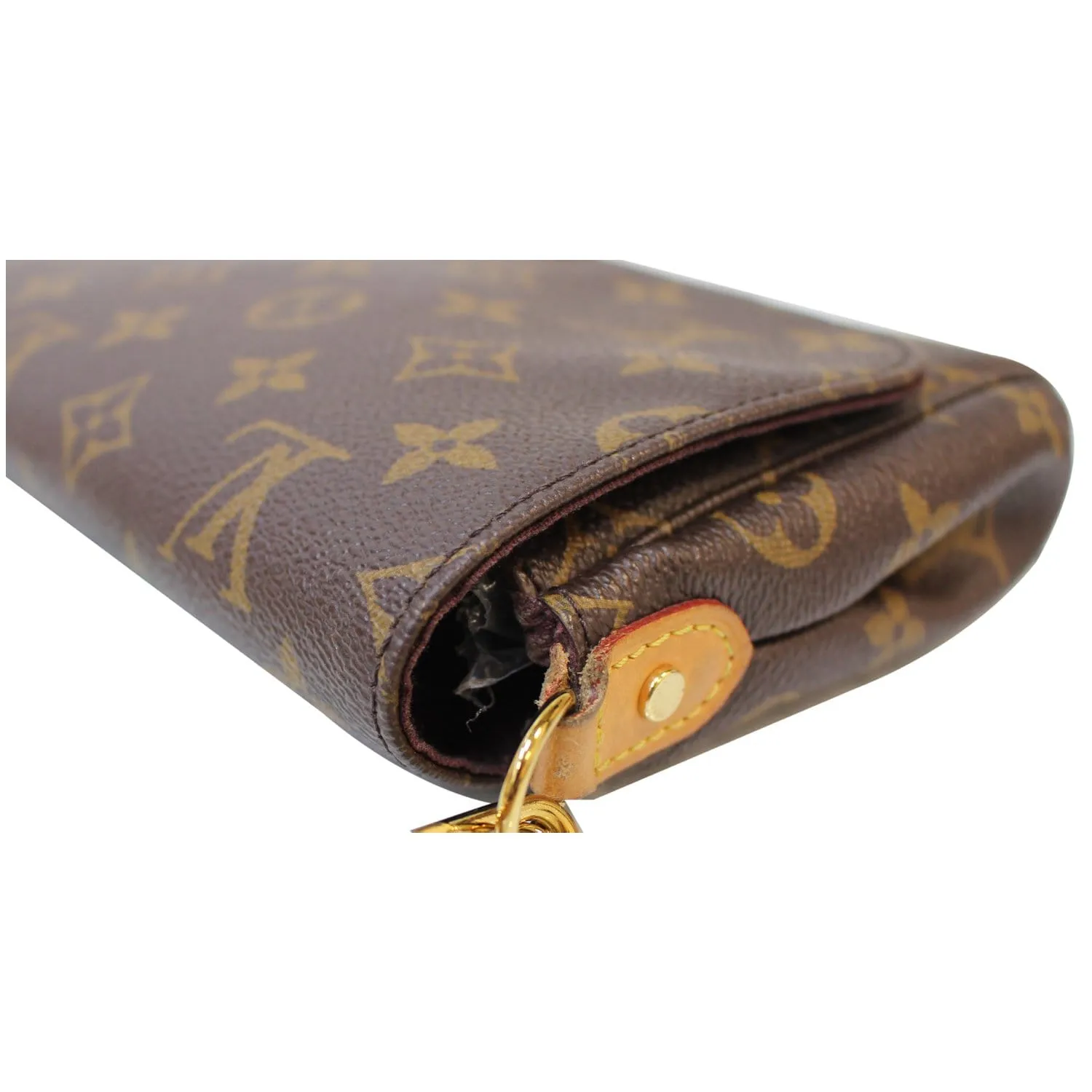 LOUIS VUITTON Favorite MM Monogram Canvas Crossbody Bag Brown