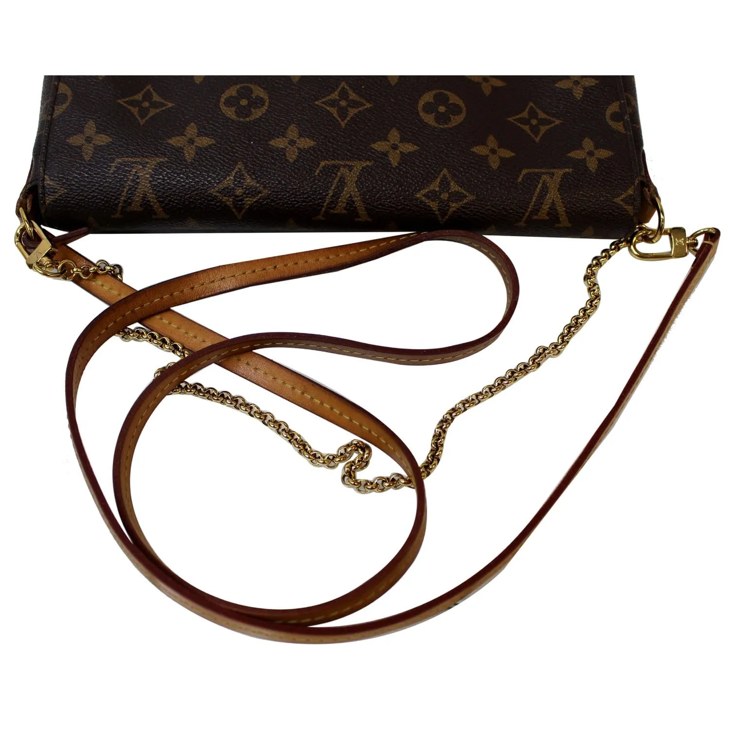 LOUIS VUITTON Favorite MM Monogram Canvas Crossbody Bag Brown